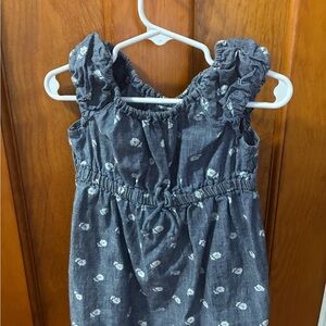 Old Navy Gray Floral Kids Dress